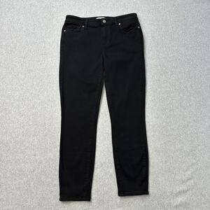 Paige Jeans WMNS 29 Black Overdye Verdugo Ankle Skinny Fit Denim Stretchy Pants